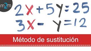 Sistemas de ecuaciones 2x2 │método de sustitución