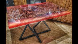 Мой первый стол из эпоксидной смолы, ошибки и как я их исправлял/My first table made of epoxy resin