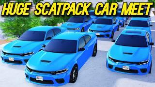 Roblox Roleplay - HUGE DODGE SCATPACK CAR MEET & RALLY!