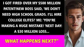 I Got Fired Over My $500 Million Patent! New Boss Said, We Don’t Need High School Grads! My Warning?