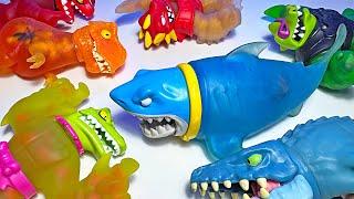 Goo Jit Zu Animals & Dinosaurs Toys - Shark, Crocodile, Rhino, T-Rex, Carnotaurus, Alligator