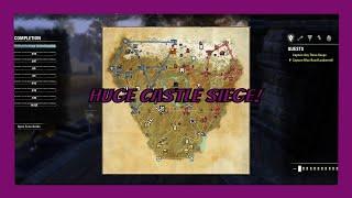 Elder Scrolls Online (ESO) - LARGE SCALE PVP BATTLE IN CYRODIIL - HUGE CASTLE SIEGE