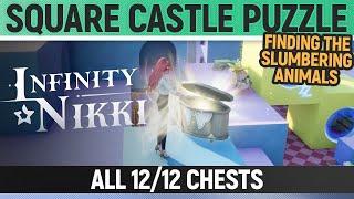 Infinity Nikki - Square Castle Puzzles - All 12 Chests - Finding the Slumbering Animals
