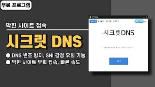 막힌 사이트 우회 접속 프로그램 시크릿DNS, 이제 무료 VPN 사용하지 마세요