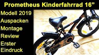 Prometheus Kinderfahrrad 16 Zoll Modell 2019 - Auspacken Montage Einstellungen Review Deutsch