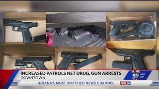 Increased patrols result in drug seizures, gun arrests