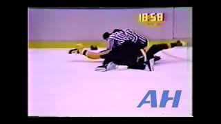 NHL Oct. 13, 1984 Steve Seguin,LA v Moe Lemay,VCR Los Angeles Kings Vancouver Canucks