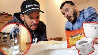 Fixing a Toilet with Ramen Noodles! (DIY FAIL)