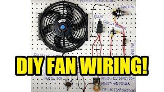 How To Wire An Electric Radiator Fan Relay Temp Sensor AND Switch! | @WiringRescue