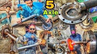 Amazing craftsmanship 5 axles broken in different places and 5 connected in different ways