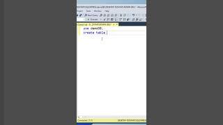 Create Table in Microsoft SQL SERVER #mssql #database #viral #trending #ytshorts  #microsoft