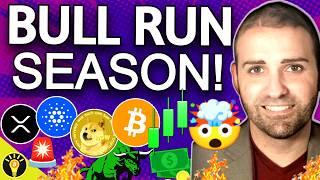 CRYPTO BULL RUN! Bitcoin, Dogecoin, Cardano, XRP, & Memecoin Analysis!