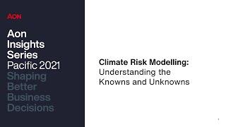 Climate Risk Modelling: Understanding the Knowns and Unknowns