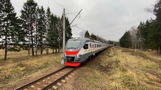 Электропоезд ЭП2Д-0089 пл.Хлюпино до ст.Звенигород. 11.11.2024.