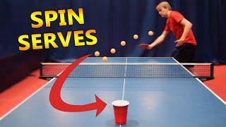 Table Tennis Spin Serves (Challenge)