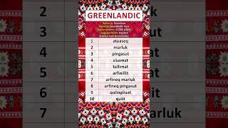 NUMBERS IN GREENLANDIC LANGUAGE