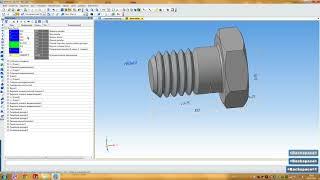 3D модель болта (параметризация в Компас 3D)