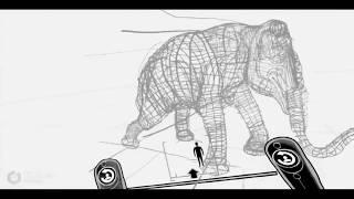 VR Art - Google Tilt Brush Wire Frame Elephant