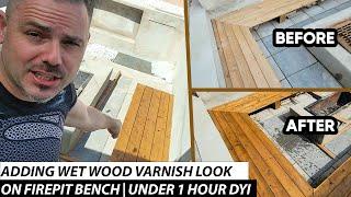 Renew Wood Deck in 1 hr with Varathane - Wet Wood Deck Effect on my Outdoor Bench. Easy Tutorial