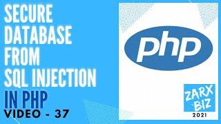 #37 Sql injection prevention php code using MySQL | PHP tutorial | Learn PHP programming