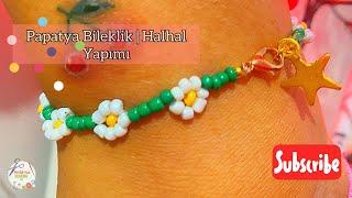 KOLAY PAPATYA BİLEKLİK YAPIMI | How to make daisy bracelet