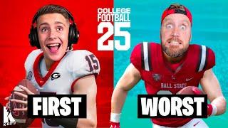 Worst Ranked vs First Ranked in EA College Football 25