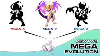 Full Gen 1 Mega Pokémon Mewtwo Mega Evolutions X, Y, Z