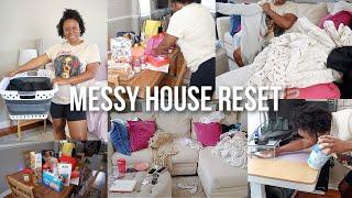 MESSY HOUSE CLEAN WITH ME | WHOLE HOUSE CLEANING MOTIVATION, MESSY HOUSE RESET ROUTINE | Nia Nicole