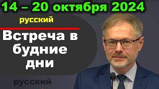 Встреча в будние дни 14 – 20 октября 2024