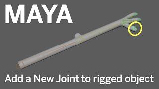 Maya: Adding joints to a Rigged Object