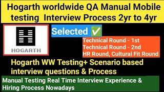 QA Hogarth worldwid Selection Process | Experience & Fresher interview questions | QA jobs Gurgaon