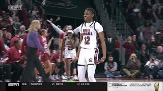  MiLaysia Fulwiley BUZZER BEATER LOGO 3! #2 South Carolina Gamecocks vs Oklahoma women's basketball