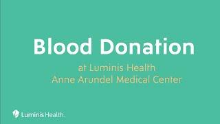 Blood Donation at Luminis Health