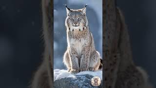 Echoes of the Frost: A Canadian Lynx’s Enchanting Stare #lynx #wildlife #asmr #shorts