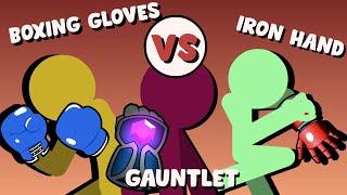 Supreme Duelist Stickman Animation: Boxing Gloves vs Gauntlet vs Iron Hand