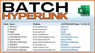 How to Quickly Create Multiple Hyperlinks in Excel