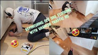 Amazing Transformation How to si The Oak Flooring - Refinishing With Varnish Traffic HD