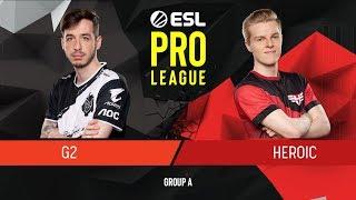 CS:GO - G2 Esports vs. Heroic [Dust2] Map 2 - Group A - ESL Pro League Season 9