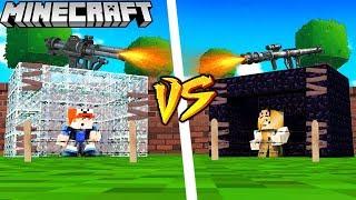 BAZA Z OBSYDIANU VS BAZA ZE SZKŁA - MINECRAFT | Vito vs Bella