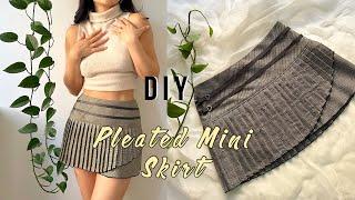 DIY Pleated Mini Skirt/ Pattern Available