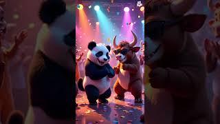 Panda & Bull Show!DanceFarm Chronicles! PandaBull Party#panda#cartoon