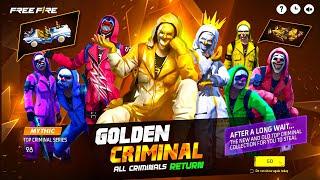 NEW GOLDEN CRIMINAL DATE| CRIMINAL BUNDLE RETURN CONFIRM DATE | FREE FIRE NEW EVENT | FF NEW EVENT