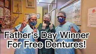 Father's Day - Free Denture Winner! ️ #buhaydentista #dentistslife #freesmiles #freedenture