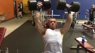 85lb overhead dumbbell press. By oppermanfitness/#gains