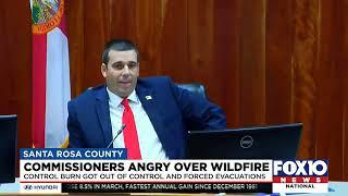 Commissioner tries to place blame for Santa Rosa County fire