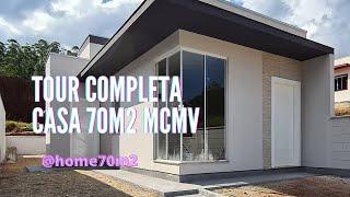 TOUR COMPLETA!! Casa 70m2 do Programa Minha Casa Minha Vida