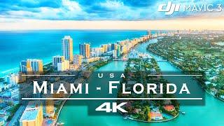 Miami, Florida - USA  - by drone / DJI Mavic 3 [4K]