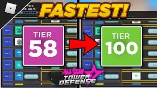 *NEW* TWO BEST METHODS TO Tier/Level up ⭐STAR PASS⭐ in All Star Tower Defense | Roblox