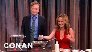 Giada De Laurentiis & Conan Make Chocolate Linguini | CONAN on TBS