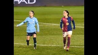 2024.10.09 UWCL観戦 Man City 2 Barcelona 0 Man City 欧州王者バルサに勝利!!! 気迫の長谷川唯選手